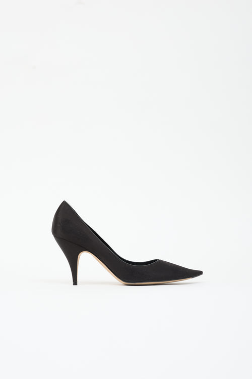 The Row Distressed Satin Liisa Pump