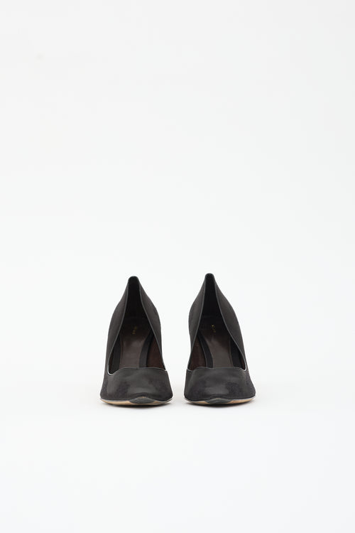 The Row Distressed Satin Liisa Pump