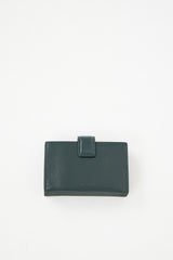 The Row Dark Green Leather Card Holder
