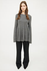 The Row Grey Knit Long Sleeve Sweater