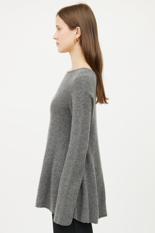 The Row Grey Knit Long Sleeve Sweater