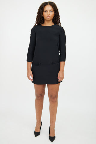 The Row Black Pocket Short Dress