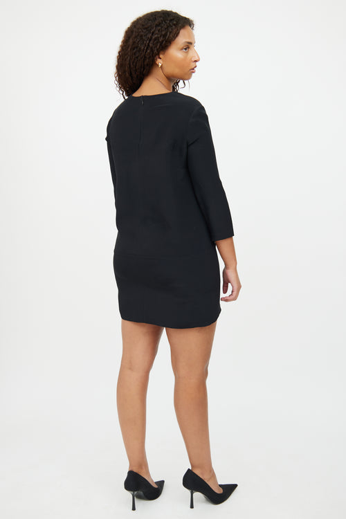 The Row Black Pocket Short Dress