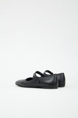 The Row Leather Ava Mary Jane Flat