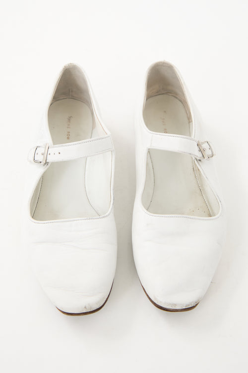 The Row Leather Ava Flat