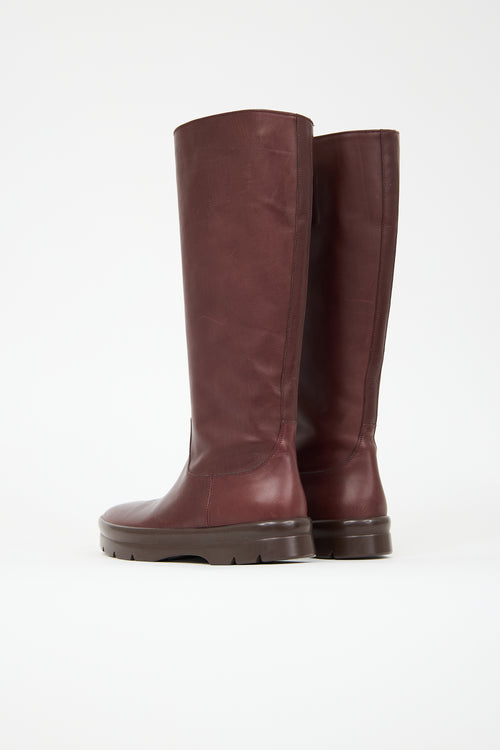 The Row Leather Billie Knee Boot