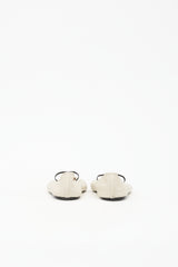 The Row Leather Elastic Ballet Slipper Flat