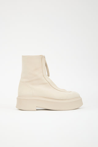 The Row Suede Zipped 1 Boot