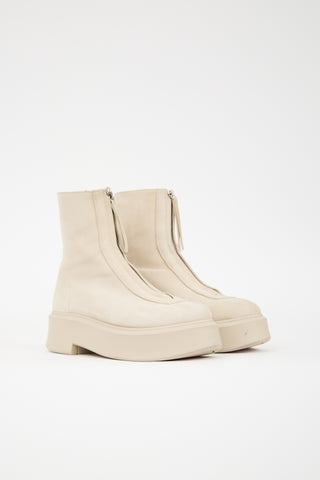 The Row Suede Zipped 1 Boot