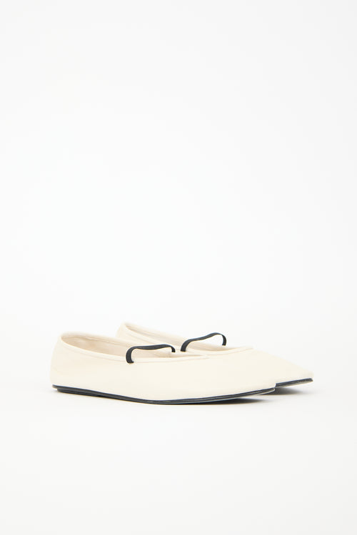 The Row Leather Ballet Flat