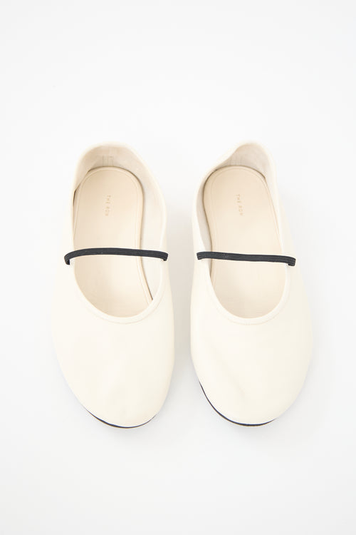 The Row Leather Ballet Flat