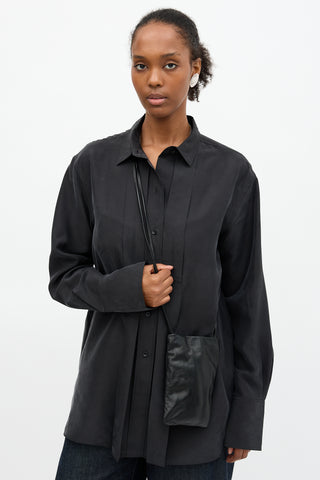 The Row Leather Bourse Phone Case Bag