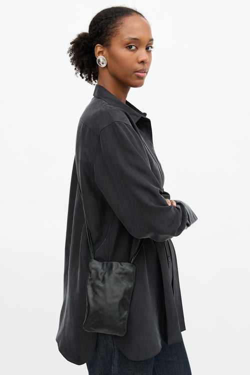 The Row Leather Bourse Phone Case Bag