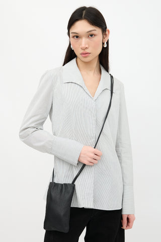 The Row Leather Bourse Phone Case Bag