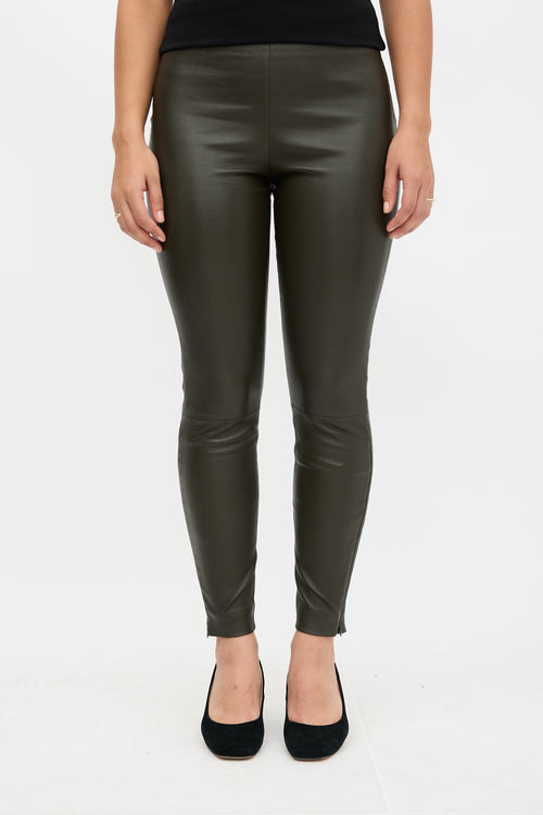 The Row Leather Cropped Legging