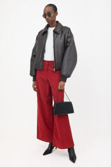 The Row Leather Dalia Baguette Bag