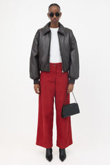 The Row Leather Dalia Baguette Bag