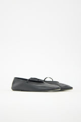 The Row Leather Elastic Ballet Flat