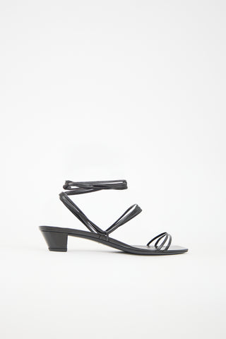 The Row Leather Graphic Strap Sandal