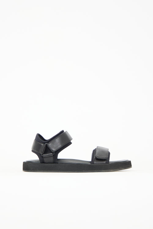 The Row Leather Hook-and-Loop Sandal