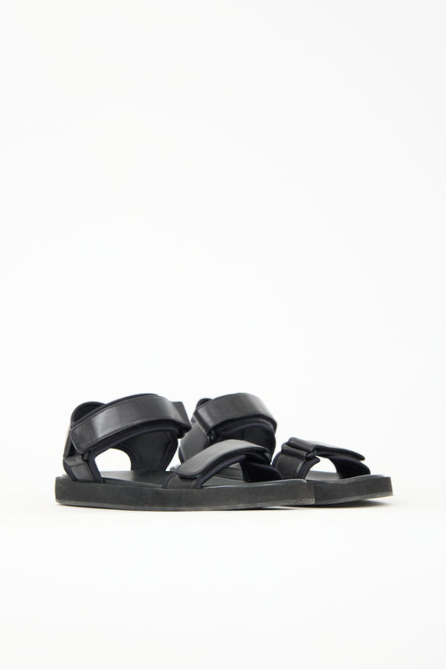 The Row Leather Hook-and-Loop Sandal