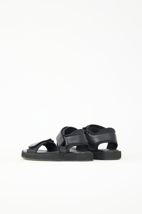 The Row Leather Hook-and-Loop Sandal