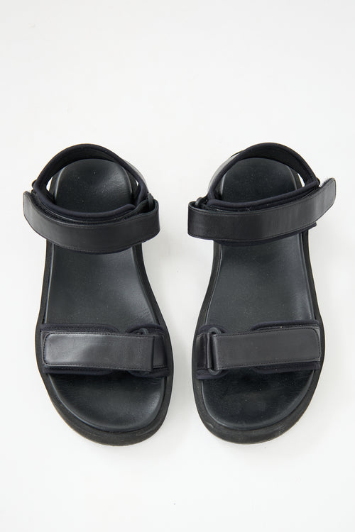 The Row Leather Hook-and-Loop Sandal