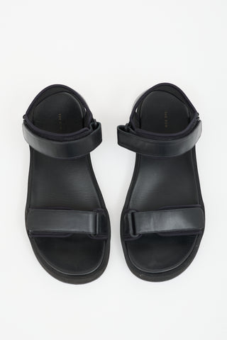The Row Leather Hook And Loop Sandal