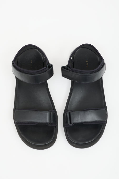 The Row Leather Hook And Loop Sandal