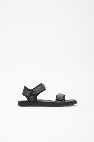 The Row Leather Hook And Loop Sandal