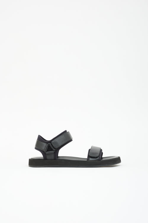 The Row Leather Hook And Loop Sandal
