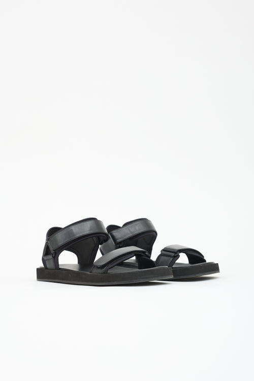 The Row Leather Hook And Loop Sandal