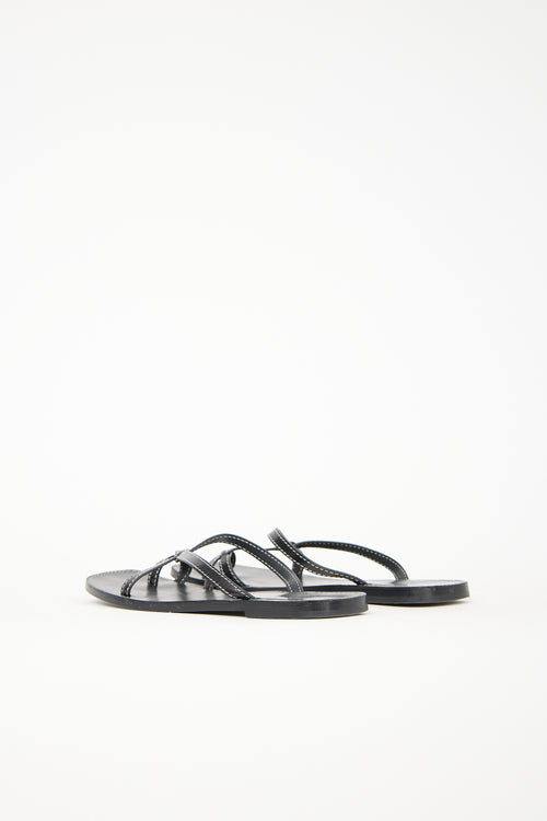 The Row Leather Link Sandal