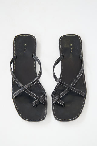 The Row Leather Link Sandal
