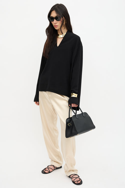 The Row Leather Margaux 10 Handbag