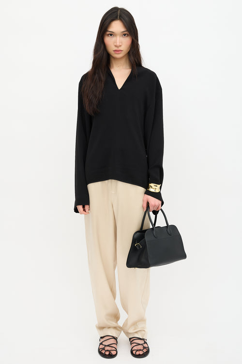 The Row Leather Margaux 10 Handbag