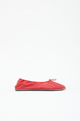 The Row Leather Round Ballet Flat