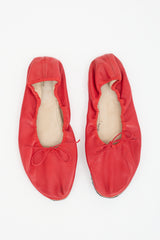 The Row Leather Round Ballet Flat
