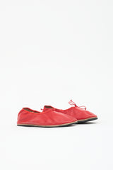 The Row Leather Round Ballet Flat