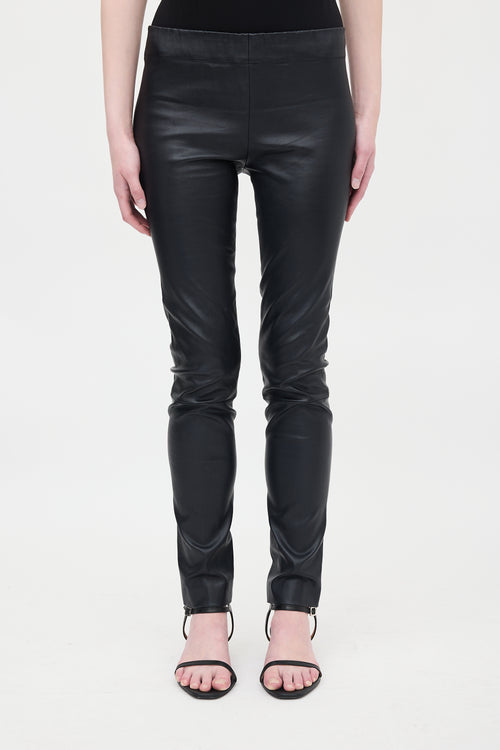The Row Leather Slim Leg Pant