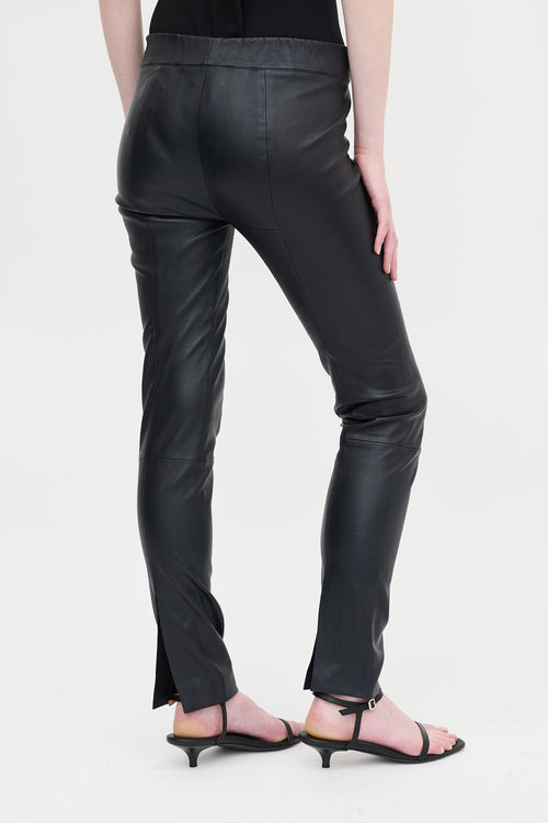 The Row Leather Slim Leg Pant