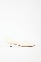 The Row Leather Square Toe Pump