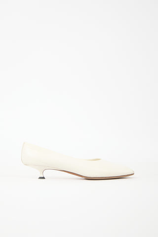 The Row Leather Square Toe Pump