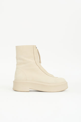 The Row Leather Zipped 1 Boot