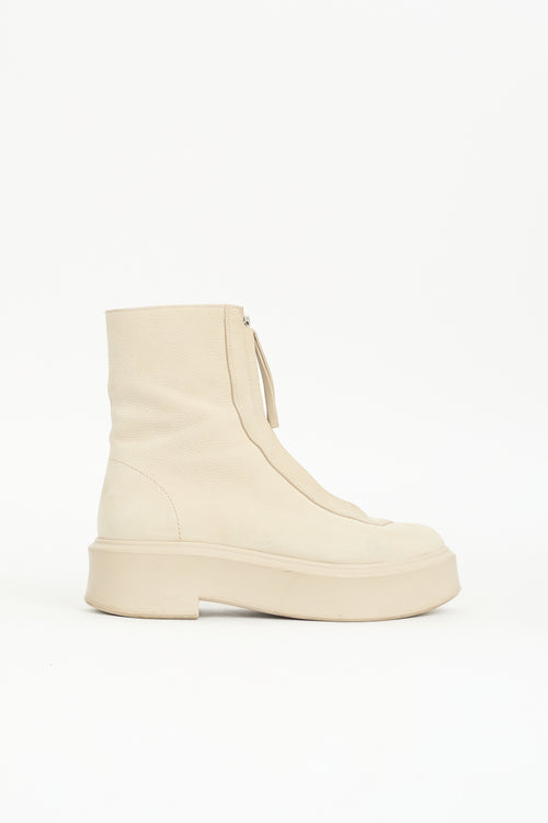 The Row Leather Zipped 1 Boot