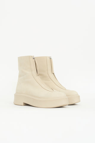 The Row Leather Zipped 1 Boot