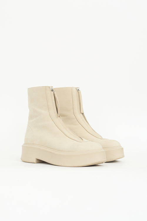 The Row Leather Zipped 1 Boot