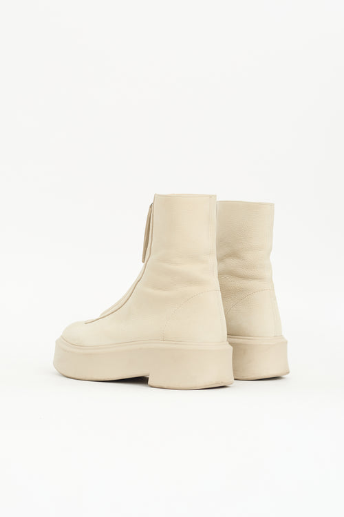The Row Leather Zipped 1 Boot