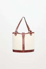 The Row Leather & Canvas Pail Bucket Bag