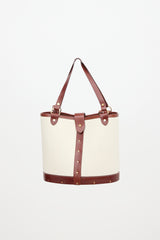 The Row Leather & Canvas Pail Bucket Bag